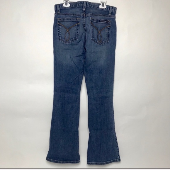 🌲3/$20 Calvin Klein Bootcut Flare Low Mid Blue Jean 2 - Picture 3 of 9